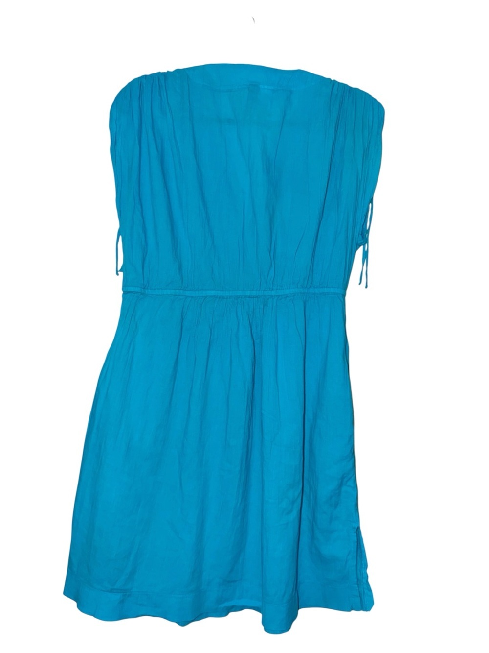 Ralph Lauren Crushed Farrah Swim Cover Up Dress Bright Teal Large - Picture 3 of 8